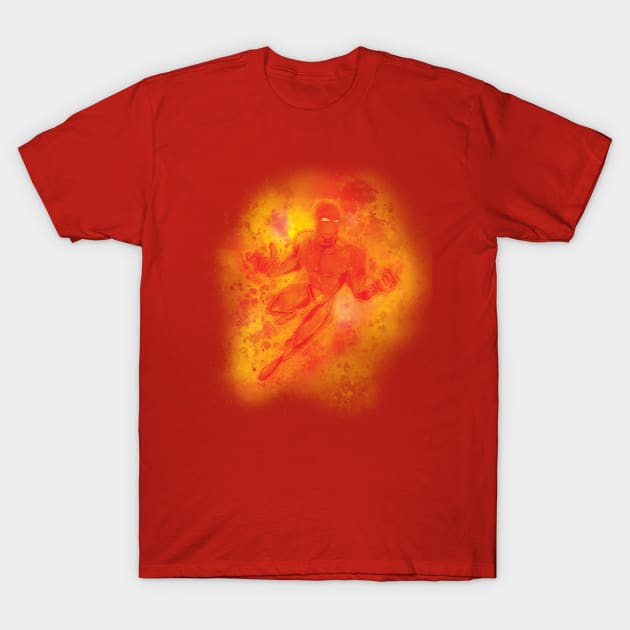 Human Torch T-Shirt by Anthony Statham